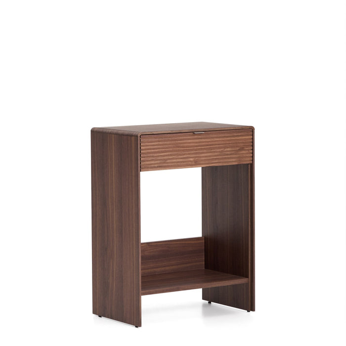 Kave Home Sidetable Norlen Walnootfineer, 60cm - Bruin - ThatLyfeStyle