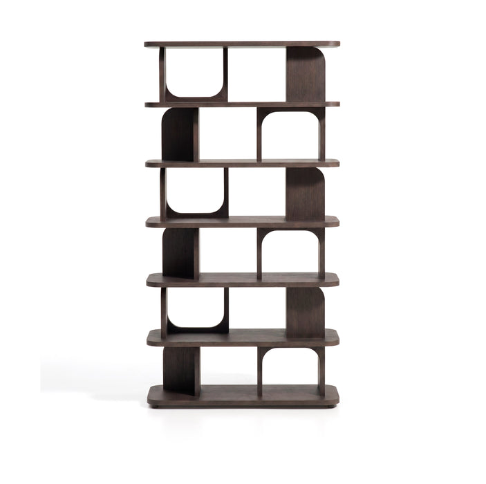 Kave Home Wandkast Aduma Eiken, 187 x 100cm - Donkerbruin