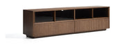 Kave Home TV-meubel Helvine Essen en glas, 200cm - Bruin