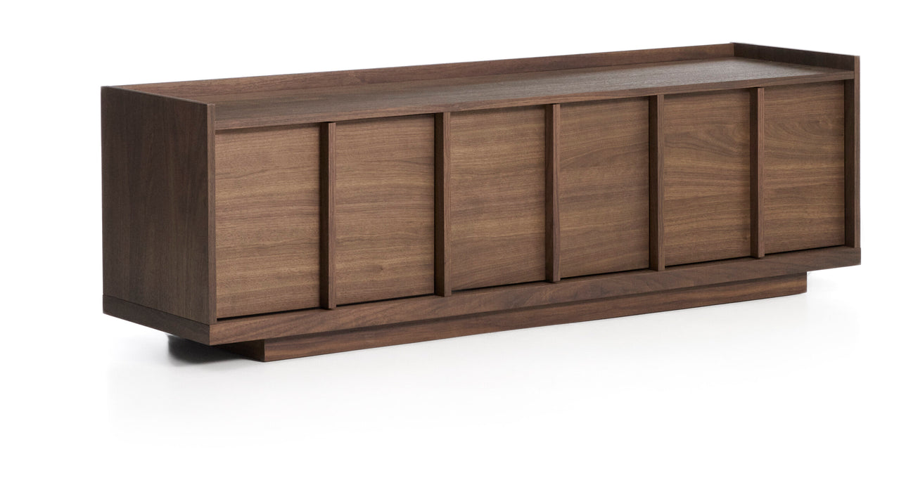 Kave Home TV-meubel Onix Walnoot, 150cm - Donkerbruin