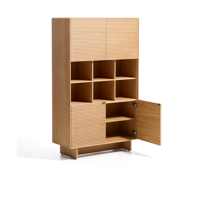 Kave Home Wandkast Norlen Eikenfineer, 163 x 100cm - NATUREL