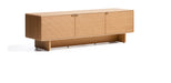 Kave Home TV-meubel Norlen Eikenfineer, 150cm - Naturel eiken