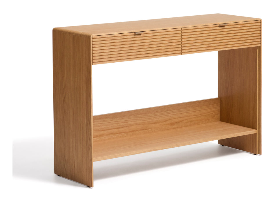 Kave Home Sidetable Norlen Eikenfineer, 120cm - Naturel eiken