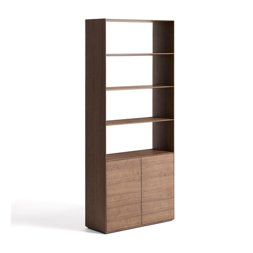 Kave Home Opbergkast Visala Walnoot, 209 x 90cm - Donkerbruin