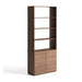 Kave Home Opbergkast Visala Walnoot, 209 x 90cm - Donkerbruin