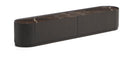 Kave Home TV-meubel Nemore Eiken en marmerlook, met 2 lades, 200 cm - Donkerbruin