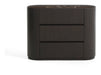 Kave Home Ladekast/Commode Nemore Eiken en marmerlook, Met 3 laden - Donkerbruin