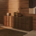 Kave Home Dressoir Onix Notenfineer, 200cm - Bruin - Japandi