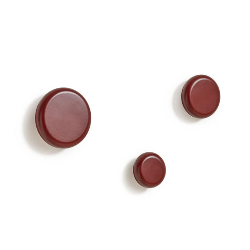 Kave Home Kapstokhaak Nadue Set van 3 stuks - Wijnrood - ThatLyfeStyle