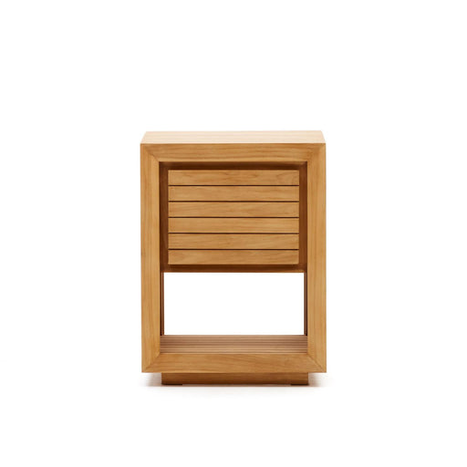 Kave Home Badkamermeubel Saula Teakhout, 80 x 60cm (excl. waskom) - Naturel