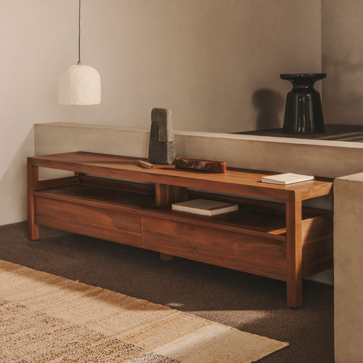 Kave Home TV-meubel Sashi Teakhout, 200cm - Bruin