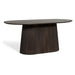 Nest of Nora Ovale mangohouten eettafel Nala - 200 cm - Donkerbruin
