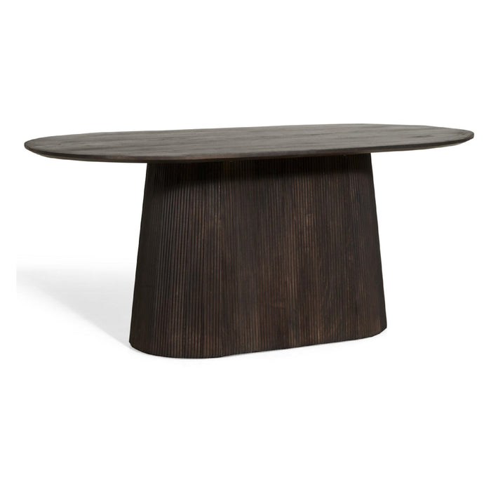 Nest of Nora Ovale mangohouten eettafel Nala - 230cm - Donkerbruin