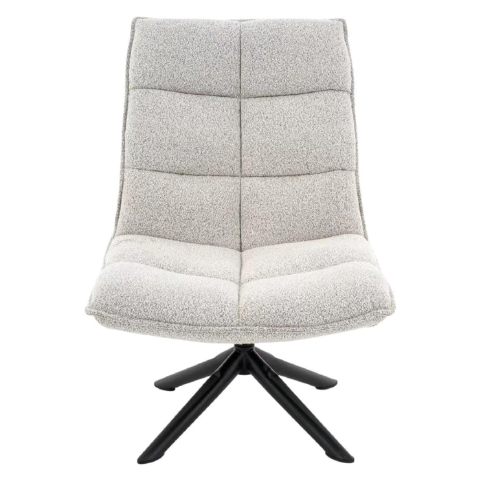 Nest of Nora Draaifauteuil Liv - Comfortabele loungestoel - Beige bouclé
