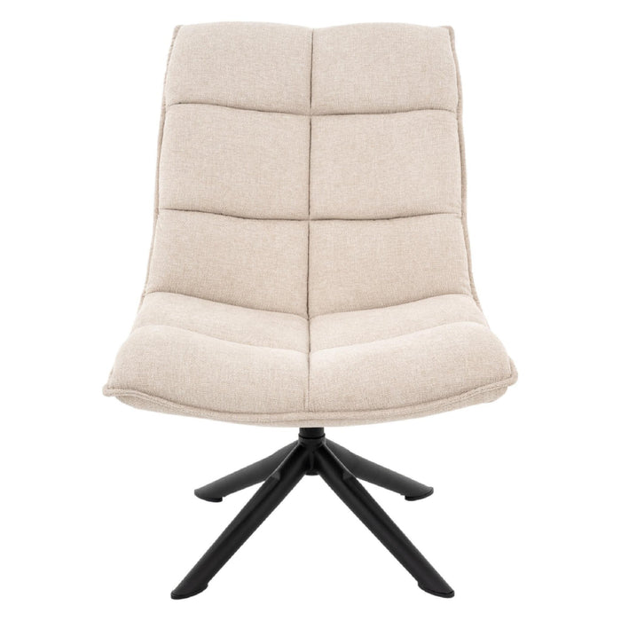 Nest of Nora Draaifauteuil Liv - Comfortabele loungestoel - Beige linnen