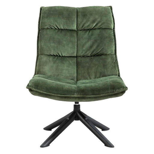 Nest of Nora Draaifauteuil Liv - Comfortabele loungestoel - Mosgroen velvet