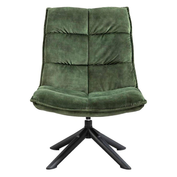 Nest of Nora Draaifauteuil Liv - Comfortabele loungestoel - Mosgroen velvet
