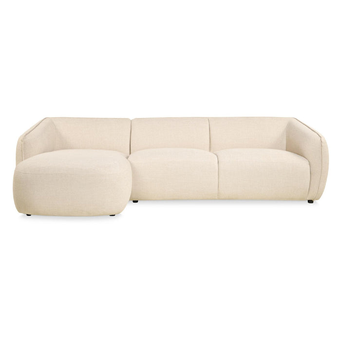 Nest of Nora Hoekbank met chaise longue links - Elna - Stoffen loungebank - Beige