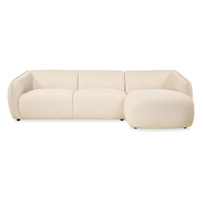 Nest of Nora Hoekbank met chaise longue rechts - Elna - Stoffen loungebank - Beige