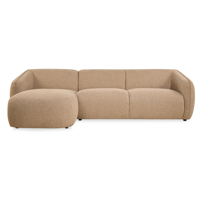 Nest of Nora Hoekbank met chaise longue links - Elna - Stoffen loungebank - Taupe