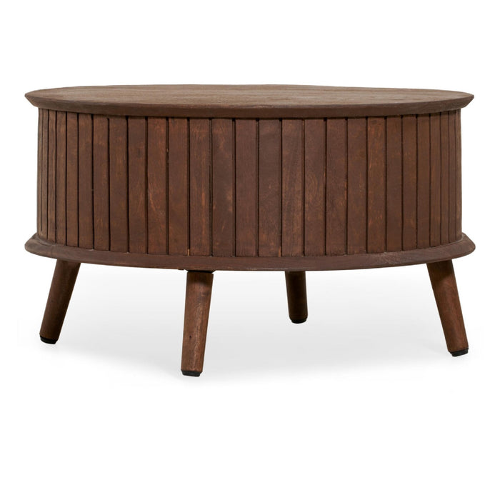 Nest of Nora Ronde mangohouten salontafel Arla Ø65 cm Tabacco