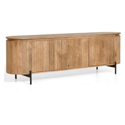 Nest of Nora TV meubel Besa - mangohout 175 cm - TV kast met deurtjes - Lichtbruin
