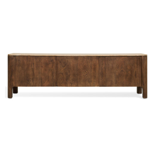 Nest of Nora TV meubel Jona - Mangohout met marmeren top - 175 cm - Met deuren - Bruin