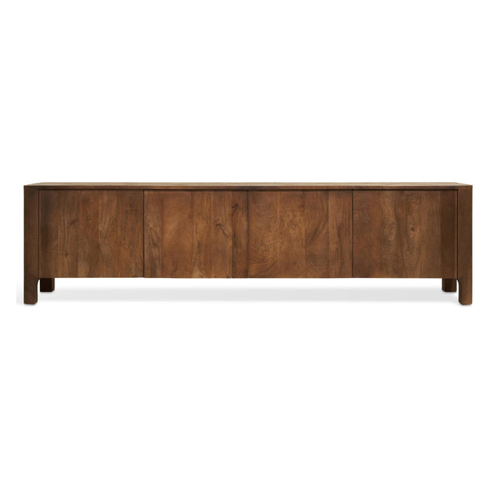 Nest of Nora TV meubel Jona - mangohout 210 cm met deuren - Bruin