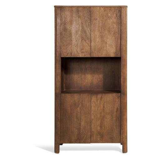 Nest of Nora Wandkast Jona - Mangohout 180x90x40 met 4 deuren en open vak - Bruin