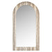 Richmond Gebogen Spiegel Calvo Marmer en travertinlook, 100 x 55cm - Grijs
