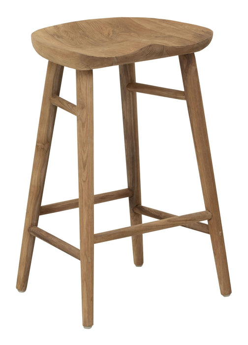 MUST Living Barkruk Axel Teakhout (zithoogte 65cm) - Naturel