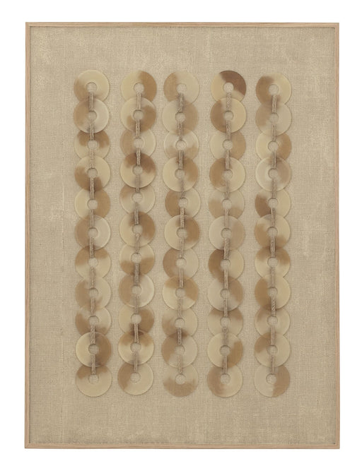 MUST Living Wandpaneel Enzo Palmblad en resin, 122 x 90cm - Naturel