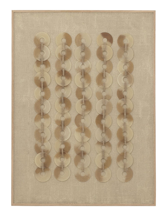 MUST Living Wandpaneel Enzo Palmblad en resin, 122 x 90cm - Naturel