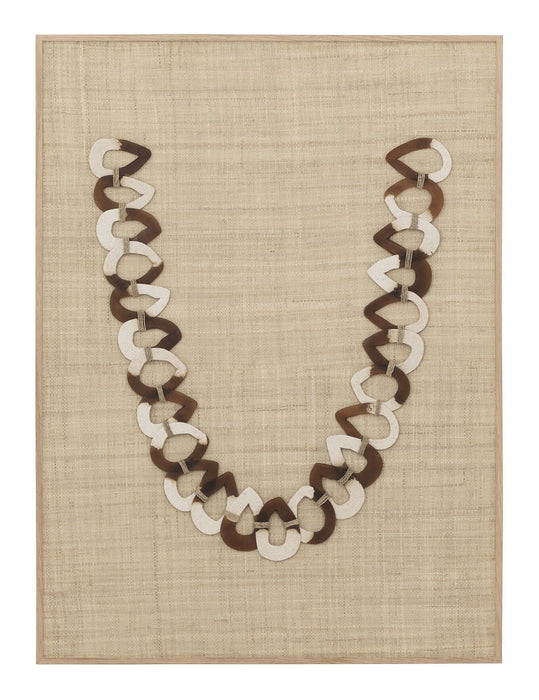 MUST Living Wandpaneel Giovanni Geweven palm en resin, 122 x 90cm - Naturel
