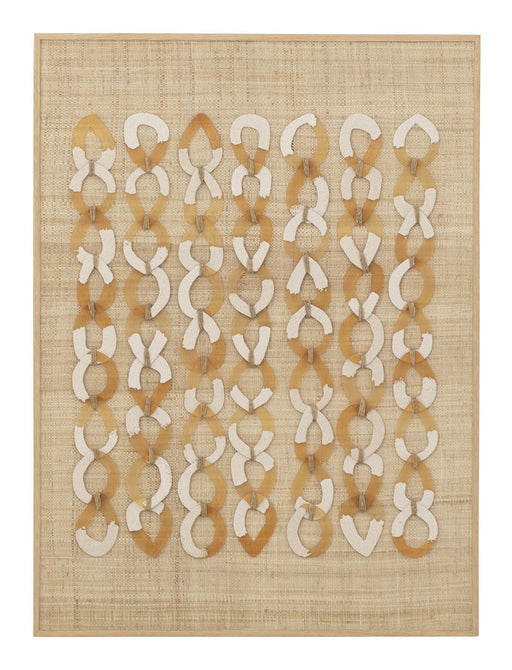 MUST Living Wandpaneel Valentino Jute en resin, 122 x 90cm - Naturel
