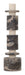MUST Living Decoratie Alba Marmerlook, 43cm hoog - Zwart/Bruin