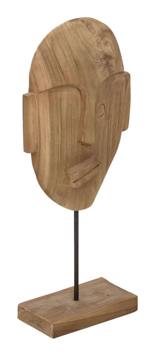 MUST Living Ornament Lips Mask Teakhout, 45cm - Naturel