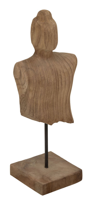 MUST Living Ornament Torso Teakhout, 40cm hoog - Naturel