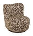 MUST Living Draaifauteuil Dean Chenille, Giraffeprint - Bruin