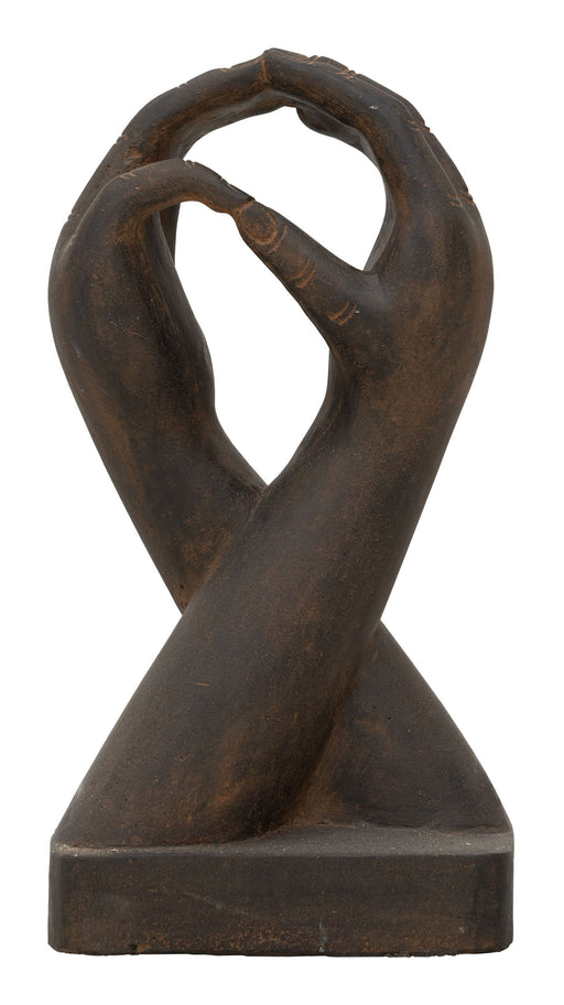 MUST Living Ornament Unity Hands Cement, 50cm hoog - Bruin