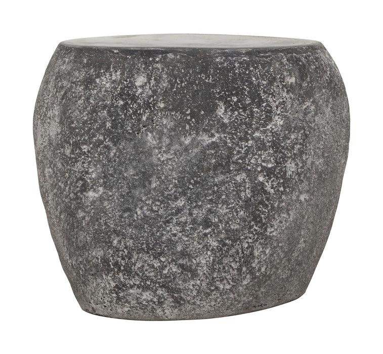 MUST Living Organische Salontafel Rock Cement, Ø30cm - Zwart - Rond