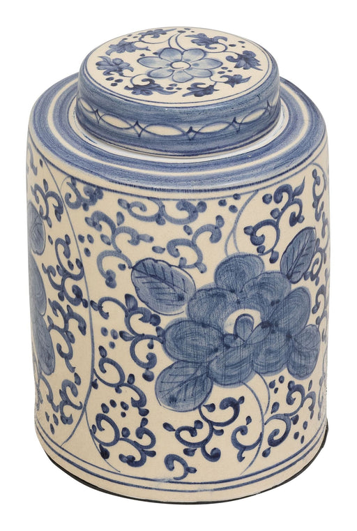 MUST Living Voorraadpot Delft Blue Terracotta, 28cm - Blauw,Wit