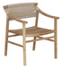 MUST Living Eetkamerstoel Kenzo Teakhout en touw - Beige