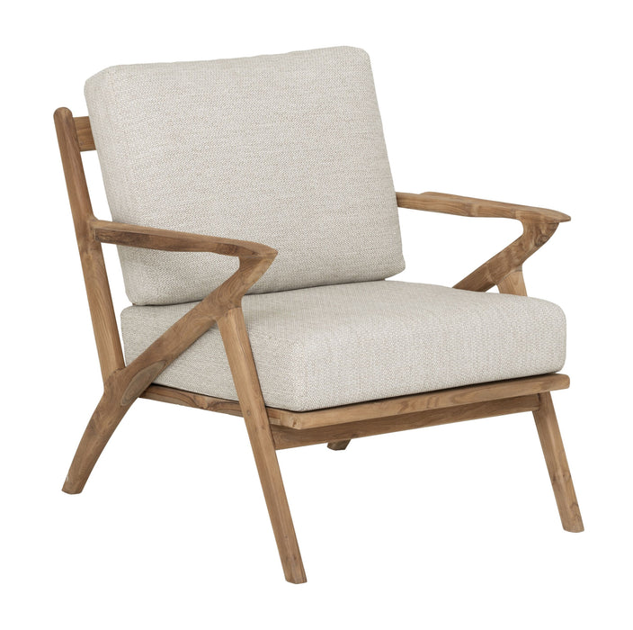 MUST Living Fauteuil Charles Teakhout en stof - Beige