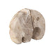 MUST Living Ornament Elephant Versteend hout, 17 x 21cm - Bruin