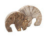 MUST Living Ornament Elephant Versteend hout, 20 x 25cm - Bruin