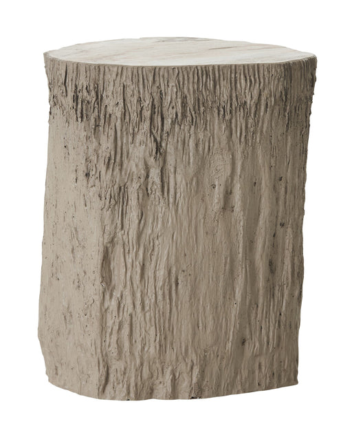MUST Living Bijzettafel Rocca Versteend hout, 39cm - Bruin - Rond