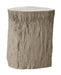 MUST Living Bijzettafel Rocca Versteend hout, 39cm - Bruin - Rond