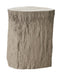 MUST Living Bijzettafel Rocca Versteend hout, 39cm - Bruin - Rond