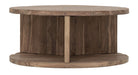 MUST Living Ronde Salontafel Rush Teakhout, 80cm - Bruin